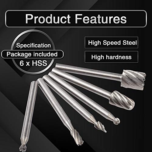 KATUR Rotary Multi Tool Cutting Guide Attachment Kit Includes 4Pcs Drill Bit Set and 6Pcs HSS Routing Router Bits Burr with Drill Dedicated Locator - Thumbnail 3