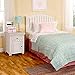 Finley Wooden Headboard Panel with Curved Top Rail Design, White Finish, Twin