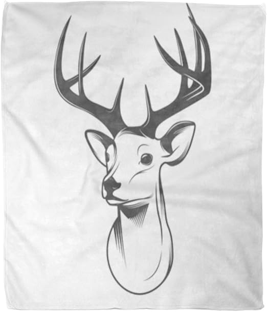 Amazon Com Golee Throw Blanket Antlers Deer Head Reindeer
