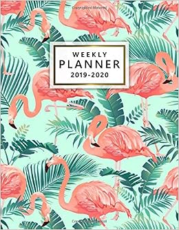 2019-2020 Weekly Planner: Pretty Pink Tropical Flamingo Daily, Weekly and Monthly Planner. Cute Two Year Organizer, Schedule and Agenda with Inspirational Quotes, Notes, To-Do’s, Vision Boards, ...