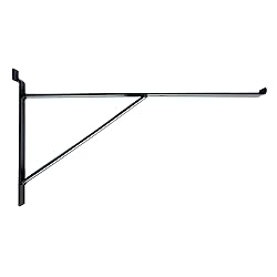 12" Black Heavy Duty Slatwall Shelf Bracket with