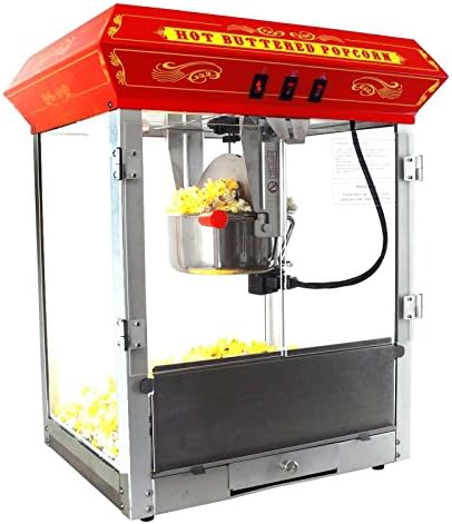 8oz Red Bar Table Top Popcorn Popper Maker Machine