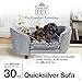 Enchanted Home Pet Quicksilver Pet Sofa Bed, 34 by 3 by 15.5-Inch, Silver