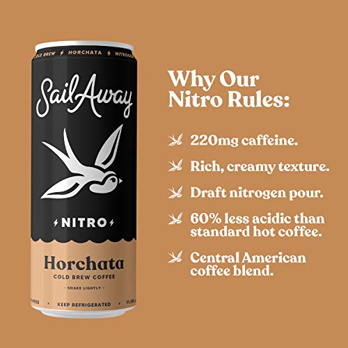 Sail Away Coffee Nitro Cold Brew Coffee Cans Less Acidic Coffee