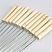 HAKOPEN 10 PCS Barbecue Skewers with Wood Handle Reusable Kabob Skewers BBQ Barbecue Skewers Barbecue Grilling Accessories