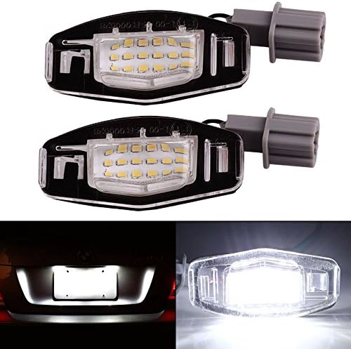 Aicsew 2PCS License Plate Light 12V 18-SMD Replacement White LED Lamp Set for Honda Accord Civic City MK4 MR-V/Pilot Odyssey Acura MDX RL TL TSX ILX
