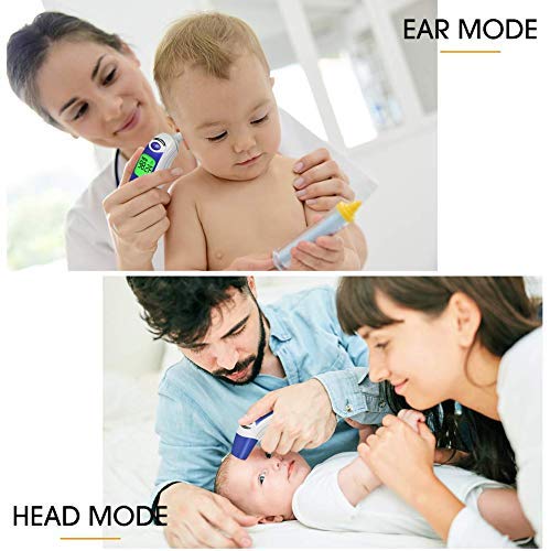 NURSAL Medical Forehead and Ear Thermometer, Baby Thermometer, Digital Medical Infrared Thermometer Suitable for Baby, Kid and Adult, FDA Approved - Thumbnail 4