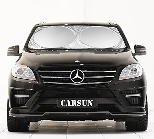 Car Sunshade - Keep It Cool - Easy & Convenient to Use - Best for Front Windshields - Pop up Style High Quality Uv Protector - Retractable & Folding Outdoor Car Windshield Blinds