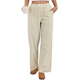 ANRABESS Womens Striped Gingham Pants 2026 Pajama Lounge Boxer Pants Cute Comfy PJ Bottoms with Pockets Y2K Plaid Outfits