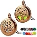 RoyAroma 2PCS Chocolate Color Aromatherapy Essential Oil Diffuser Necklace Pendant Locket Jewelry, 24