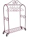 18 Inch Doll Furniture Rolling Clothing Rack Plus 5 Doll Hangers, Great Storage for 18 Inch American Girl Doll Clothes & More! Doll Sized Storage Closet with Hangers