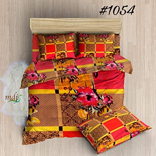 Star Bazaar Grace Cotton King Size Double Bedsheet, 1 Bedsheet and 2 Pillow Covers