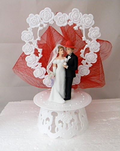 Wedding Party Reception Fireman Groom and Bride Cake Topper