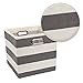 Posprica Collapsible Storage Cube Bins Boxes Basket Containers for Nursery,Office,Closet,11×11, Set of 2, Grey-White Striped