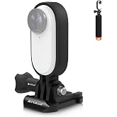 PULUZ Mount Adapte Accessories for Insta360 GO 3S/GO 3, Vertical Camera Stand with Movable Base and Short Screw, Heat Dissipation Frame