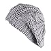FUNOC Women Ladies Baggy Beret Chunky Knit Knitted Braided Beanie Hat Ski Cap
