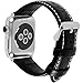Apple Watch Bands 42mm, Fullmosa Bosin Series Calf Leather Strap Replacement Band with Stainless Metal Clasp for Apple Watch Series 1 Series 2,Black