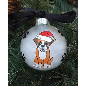 565pir Gepersonaliseerde kerstbal boxer hond kerstversiering kerstversiering