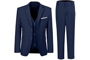 TIEFONY Boys Suits 3 Piece Slim Fit Suit Set Dresswear Ring Bearer Outfit for Boy