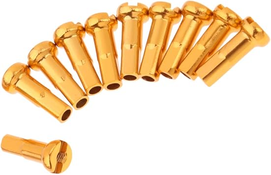 Amazon スポークニップル 14mm バイク 自転車用 アクセサリーパーツ 約10個セット ゴールデン Cuticate スポーク