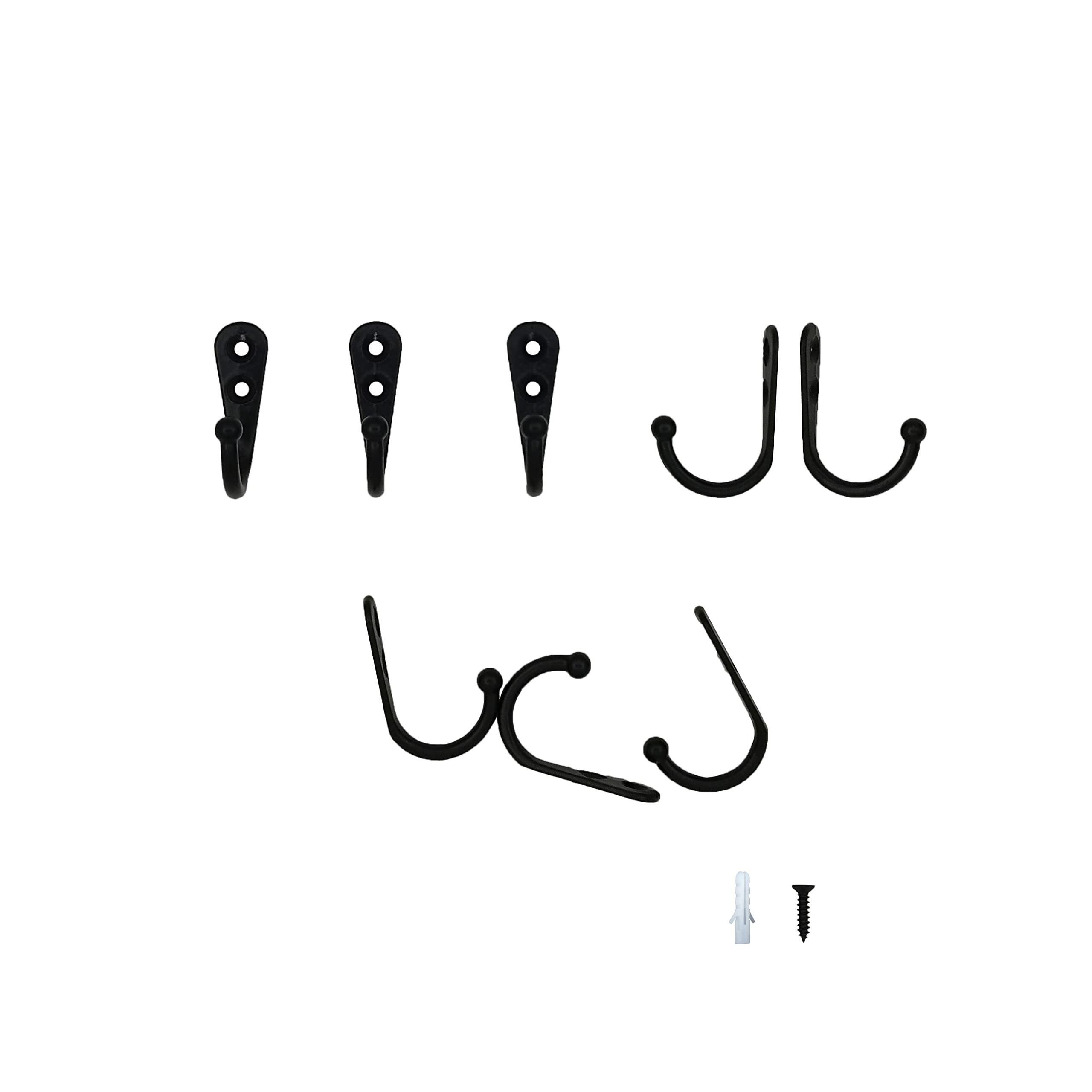 Vrandu Heavy Duty Metal Single Prong Coat Hook Robe Hooks Door Mounted Wall-Mounted Hooks for Hanging Clothes Keys Cup Hook Bathroom.(10 PCS)