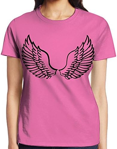 EEADGSDCB Creative Angel Wings WomenPrinted Pullover Casual Tees T-Shirt Relaxed Tees X-Large