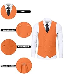 Men's Tangerine Party Homcoming Suits Solid Blazer