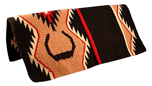 Tahoe Tack Hand Woven New Zealand Wool Western Horse Saddle Blanket – Multiple Colors – 34×36