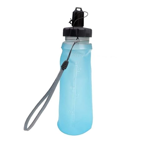 Fliyeong Tragbare Wasserflasche Faltflasche 750 ML Reise Wasserkocher Outdoor Supplies für Sport Camping Bergsteigen Verwende
