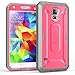 Galaxy S5 Case, SUPCASE [Heavy Duty] [Unicorn Beetle Pro Series] Full-body Rugged Case with Built-In Screen Protector for Samsung Galaxy S5 Case, Dual Layer Design Impact Resistant Bumper (Pink/Gray)