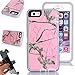 iPhone 6s Phone Case with Screen Protector,iPhone 6 Case with Belt Clip,Vodico Heavy Duty Defender Camo Silicone Protective Cover+Hard Bumper Shockproof Stand Holster Cases for Men/Women (Pink Tree)