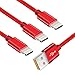 iPhone Cable,Zeuste 3Pack 5FT Nylon Braided Cord Lightning Cable iPhone Charger Cable for iPhone 6/6S iPhone 6/6S Plus iPhone 5/5S/SE iPhone 5C iPhone 7 iPhone 7 Plus Lightning USB Cable Sync&Charging