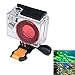VVHOOY Action Camera Waterproof Housing Case with Red Filter and Floaty Sponge Compatible with AKASO EK7000&Plus/EKEN/REMALI CaptureCam/Zonko Action Camera Lens Protect