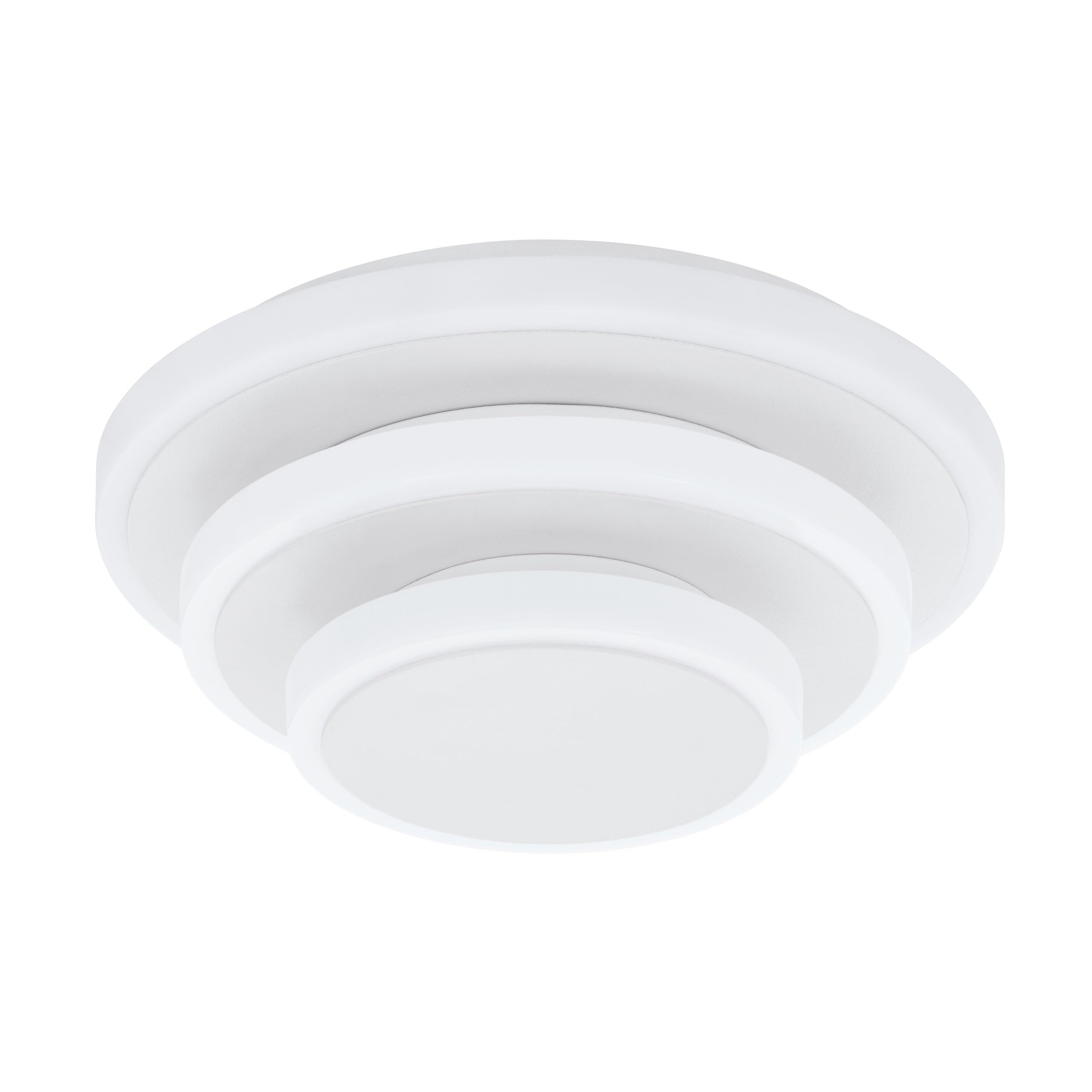 EGLO Elgvero LED Ceiling Light, 3-Bulb Wall Light, Modern, Ceiling Light Made of Steel and Plastic in White, Living Room Lamp, Warm White, Diameter 25 cm