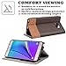 for Samsung Galaxy Note 5 Wallet case,WenBelle [Blazers Series] Wallet-Style Case, Stand Feature, isal Fabric and Leather-Look Design Wallet Cover Flip Cases for Galaxy Note 5（2015 Release）(Brown)