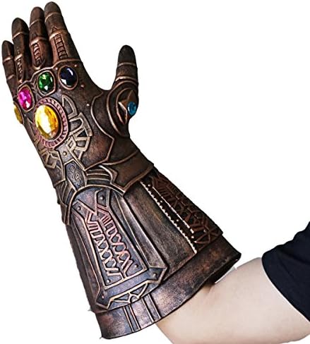 Funny Mask Finder Thanos Infinity Gauntlet Gloves Halloween Costume Cosplay Props (Vintage Bronze)