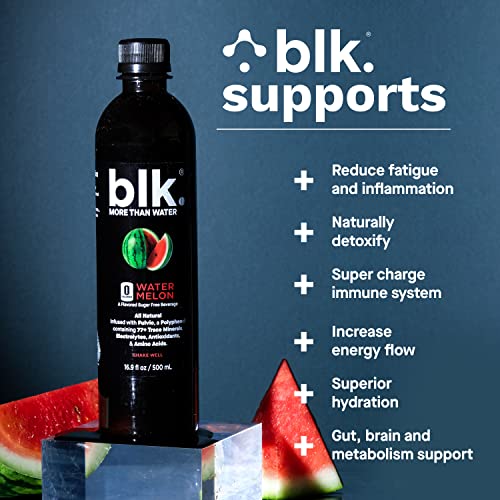 blk. Natural Mineral Alkaline Water, Black Cherry, 16.9 oz. (500 mL