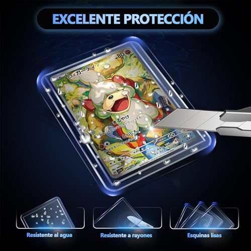 200 hojas Fundas para tarjetas de carga superior de 3 x 4 pulgada,funda para tarjetas de comercio,Ideal para guardar tarjetas deportivas,Tarjetas celebridades,MTG,TCG,etc(100pcs Dura + 100pcs Suave)