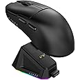 AJAZZ AJ159P Wireless Gaming Mouse with RGB Charging Dock, PAW3395 26K DPI Sensor, 56G Lightweight Ergonomic Mouse, 5 Programmable Buttons, 80 Million ASIN Switch