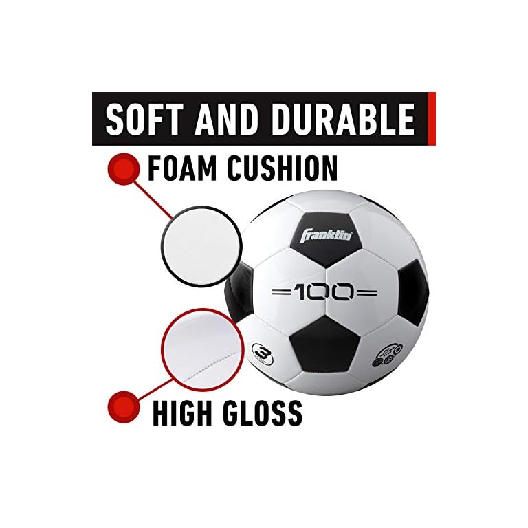 Franklin Sports Soccer Balls Size 3, Size 4, Size 5 Traditional