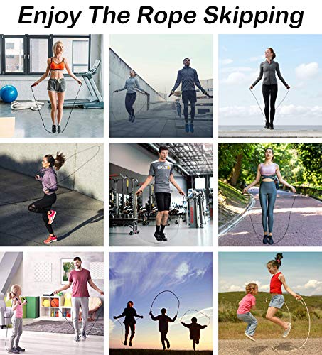 FADACHY-Jump-Rope-Tangle-Free-Skipping-Rope-with-Ball-Bearings-Rapid-Speed-Jump-Ropes-Cable-Workout-Jumping-Rope-with-Memory-Foam-Handles-Ideal-for-Endurance-Training-Home-Exercise-and-Fitness-2-Pack