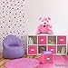 Royexe Fabric Storage Cubes for Cube Storage Organizer - 8 Pack Heavy Duty Storage Bins With Labels - 11 Inch Cube Storage Bin (Pink)