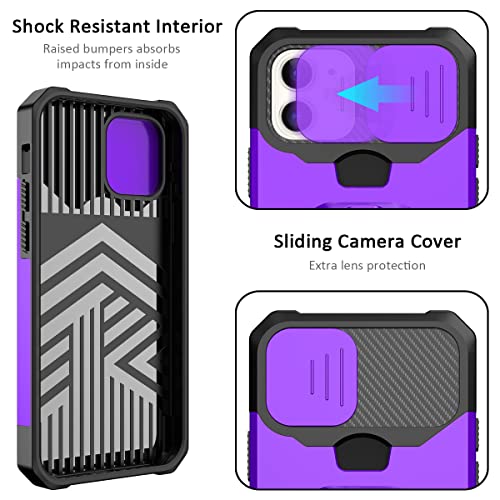 Nvollnoe for iPhone 11 Case with Sliding Camera Cover and Card