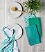 DII Cleaning Collection Multi-Purpose Microfiber, Teal Lattice, Dishtowel Set