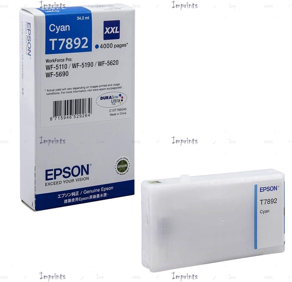 Epson T7892 Cyan Genuine, XXL High Yield Ink Cartridge DuraBrite Ultra, Super high - Image 4