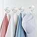 LUXEAR Suction Cup Hooks, 6 Pack with Strong Suction, Easy Install and Recycle, All Seasons Work Well for Bathroom Kitchen Shower Towel Loofah Office Key Bag Coat - Blue
