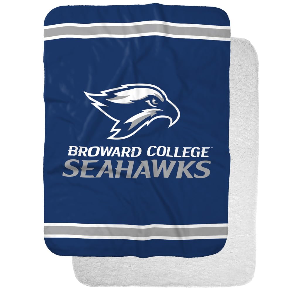 Broward College Primary Logo Stripes Sherpa