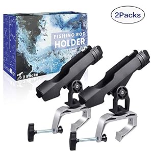Aresko Lot De 2 Supports De Canne à Pêche Pour Canne à Pêche Avec Fixation Réglable à 360 Degrés