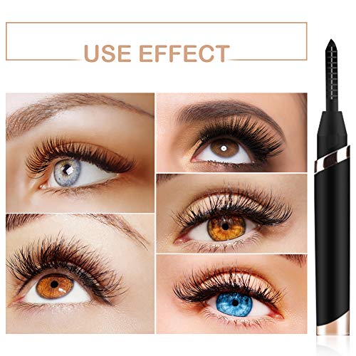 Heated Eyelash Curler, Electric Eyelash Curler, Eyelash Curler, Professional Mini Eyelash Curler USB Rechargeable, Quick Heating Long Lasting, Safe and Hassle-free, Black - Thumbnail 2