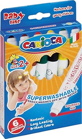 Carioca - Caja de 6 rotuladores Super Baby (43223): Amazon.es: Juguetes y juegos